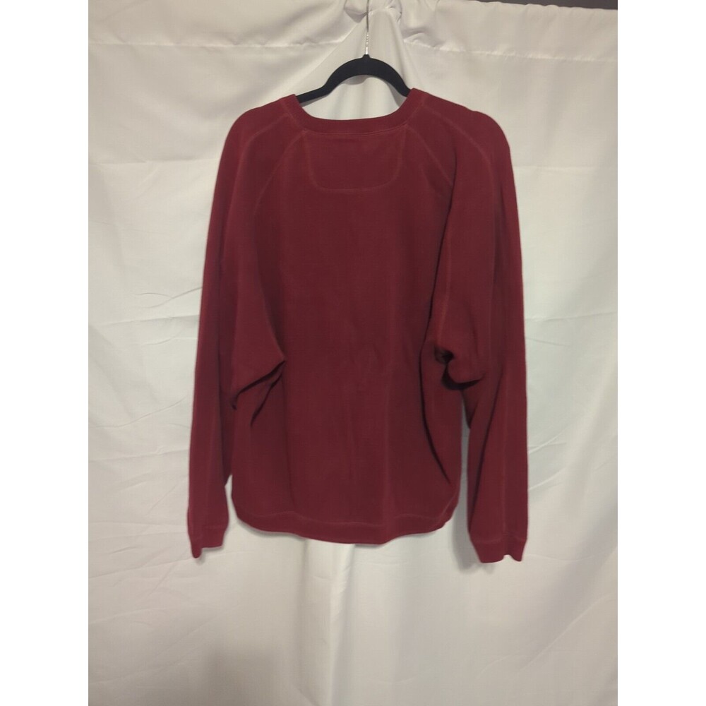 Tommy Bahama Men’s Sweater Solid Burgundy Red Cotton V Neck XL Read Description - Picture 7 of 13